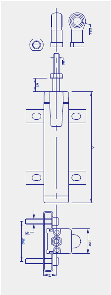 KTM铰接位移传感器（电子尺）图纸